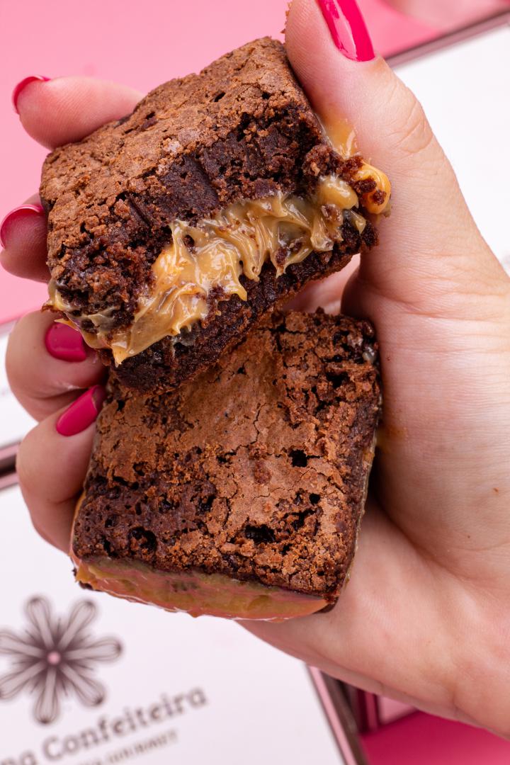 Brownie Recheadocom doce de Leite